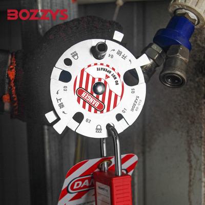 China BOZZYS Stainless Steel Circular Pneumatic Lockout Device With 5 Holes For Safety Lockout for sale