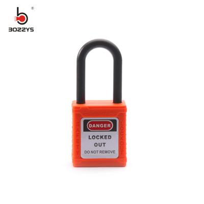 China BOSHI 38mm Nylon Shackle ABS Plastic Body Safe Lock With Master Key for sale