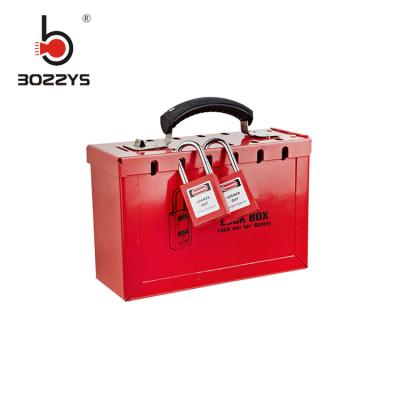 China Industrial Safety Group Lockout Box , Wear Resistant Lockout Key Box Red Color for sale