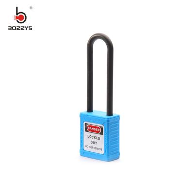 China BOSHI Cheap Price 76Mm Nylon Shackle Insulation Safety Padlock for sale