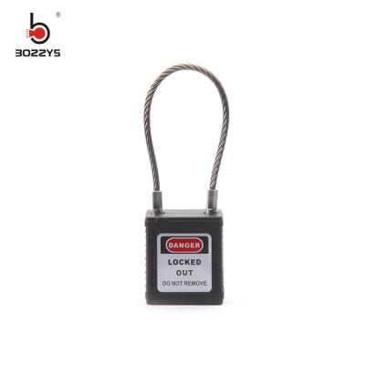 China BOSHI High Quality Stainless Steel Cable Wire Safety Padlocks for sale