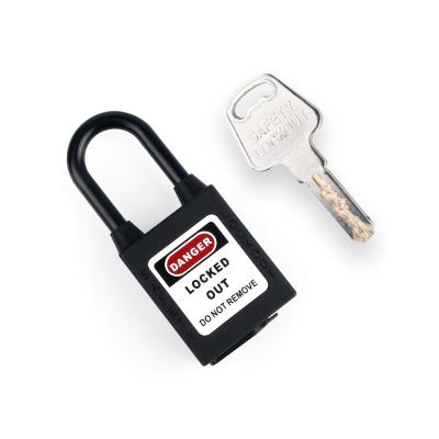 China oem lockout manufacturers 38MM nylon beam Anti-magnetic explosion-proof dust-proof Insulated safety padlock for sale