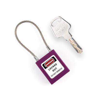 China Safety lockout management safety cable padlock for sale