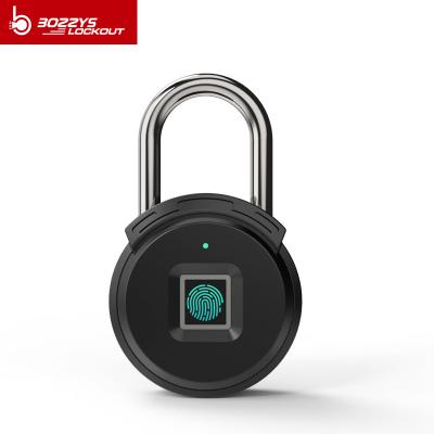 Chine Le cadenas rechargeable Keyless noir de Smart d'empreinte digitale de serrure de porte d'USB ouvrent vite la puce se développante d'individu en alliage de zinc en métal à vendre