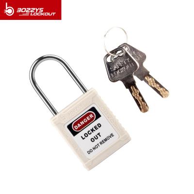 China Durable Safety Lockout Padlocks Stainless Steel Shackle Nylon Body With Master Key for sale