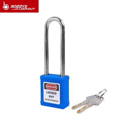 China Industrial Safety Long Steel Shackle Padlock Keyed Different With Master Key for sale