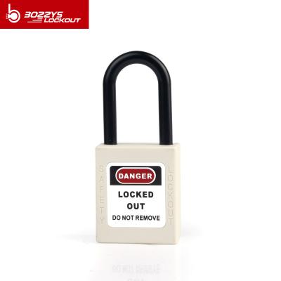 China 38 mm plastic nylon shackle safety padlock with master keys for sale