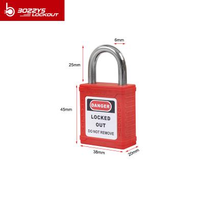 China BOSHI Industrial 25Mm Short Shackle Steel A3 Material Shackle Padlock for sale