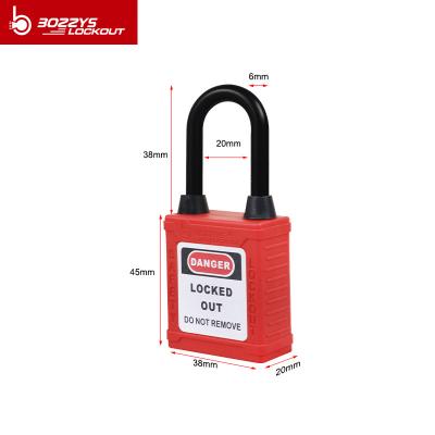 China BOSHI Industrial Products Lock Body Material Nylon PA Safety Lock Padlock for sale