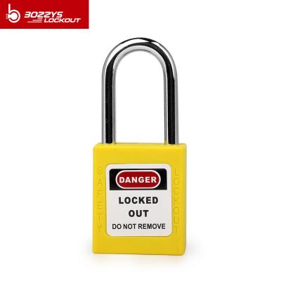 China 38mm Metal Shackle Osha Safety Padlock With Key Differ And Key Different for sale