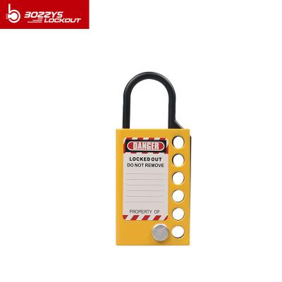 China Nylon Isolated Master Lockout Hasp ISO9001 Certification Yellow Color for sale