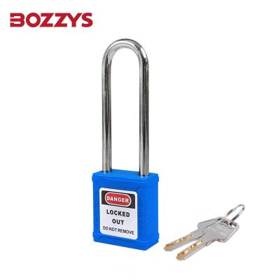 China Dia 6mm Steel Shackle Safety Lock Loto Padlock Blue Color for sale