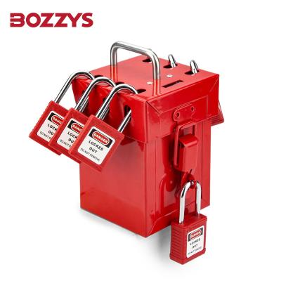 China BOZZYS Steel Lockout Box Portable Metal Steel loto safety lock Group Lockout en venta