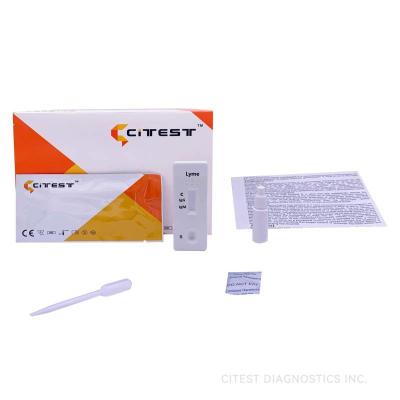 Chine Kit rapide d'essai de maladie infectieuse de Borrelia de cassette d'essai de Citest Lyme IgG IgM à vendre