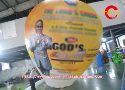 China Yellow PVC Inflated Balloon Advertising Printed Pattern Propaganda for sale