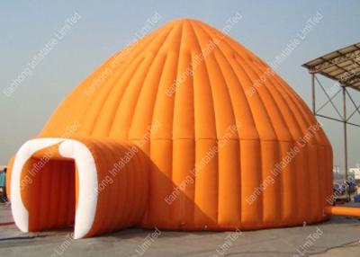 China Portable Orange Inflatable Marquee / Backyard / Wedding Tent For Clubs for sale