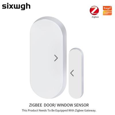 China Alarmas elegantes de la ventana del sensor de la puerta de la ventana de Tuya Zigbee en venta