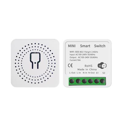 China Tuya Alexa Timer Smart Switch 10A 16A Relay Module Work Home Remote Smart Switch for sale