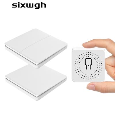 China 16A 433Mhz Wireless Kinetic Energy Switch 2 Way Push Button Waterproof Light Switch for sale