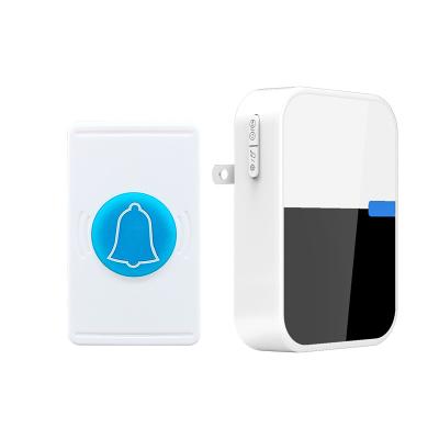 China ABS Plastic Wireless Waterproof Doorbell Battery Powered Waterproof Gate Bell for sale