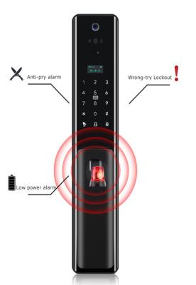 China Home Security Smart Front Door Locks 3D Face Recognition Anti-Peeping Password for sale
