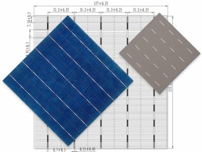 China Solar Cell Photovoltaic Machine Polycrystalline Silicon Solar Cells 157mm for sale