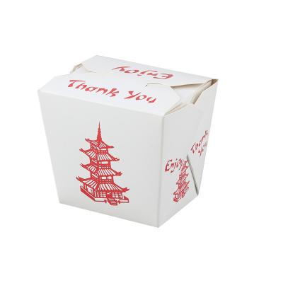 China Disposable Rectangle Takeout Hard Paper Box Tray Kraft Food Noodle Box for sale