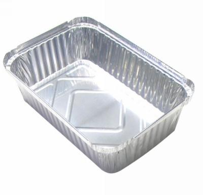 China Disposable 700ml Aluminum Foil Food Container Aluminium Foil BBQ Tray for sale