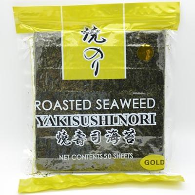 China Japanese Roasted Yaki Nori Seaweed 100 Dried Algae Sheets Grade A for sale