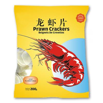 China os biscoitos chineses do camarão 200g coloriram petisco branco vermelho a microplaqueta colorida do camarão à venda