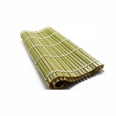 China Green Natural 24cm 27cm Sushi Bamboo Rolling Mat Heat Resistant for sale