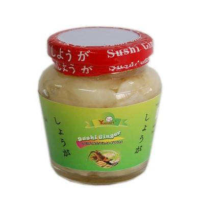 Chine Gingembre japonais halal naturel mariné savoureux en gros de sushi d'usine d'OEM 160g/bouteille à vendre