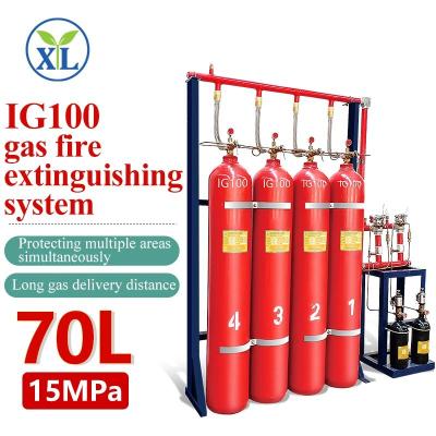 China Preço de fábrica Ig100 Sistema extintor de incêndio 70L/10MPa para extinção de incêndios de museu à venda