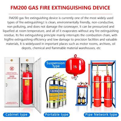 Quality 2kg Element Portable Fire Extinguisher FM200 Stainless Steel Extinguishers In for sale