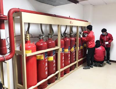 China Presión de trabajo Gas inerte Equipo de seguridad contra incendios Fm 200 Sistema de extinción de incendios Gas en venta