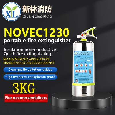 China 4kg Novec 1230 Portable Gas Fire Extinguishers For Car Fire Fighting Equipment for sale