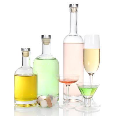 China Flint Empty Glass Liquor Bottles 200ml 375ml 1000ml OEM for sale