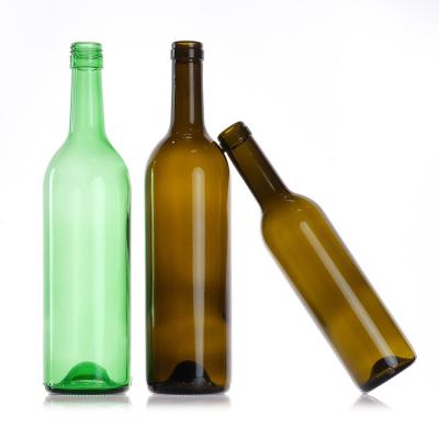 China Contenedor de botellas de vidrio de Bordeaux de 750 ml y 75 cl reciclable en venta