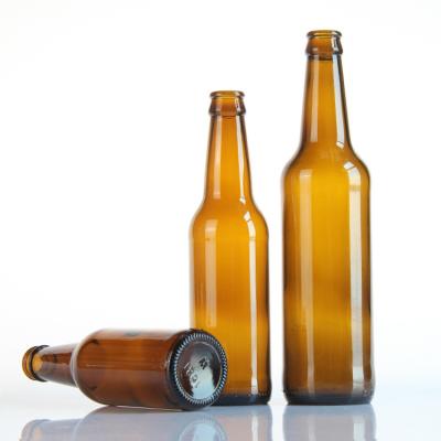 China 200 ml de garrafa de cerveja de vidro de âmbar com tampa de coroa à venda