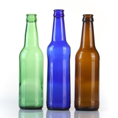 China 330ml 5oz Woozy Glass Beer Bottle Round In Bulk OEM for sale