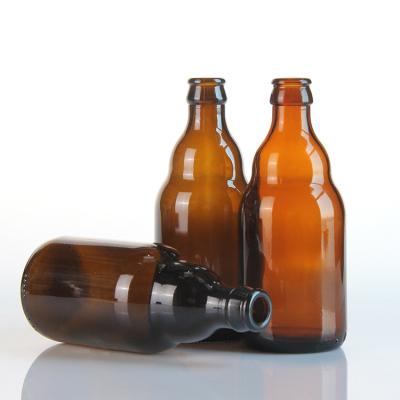 China Embossed Large 12 Oz Glass Soda Bottles Recyclable For Beer Wine for sale