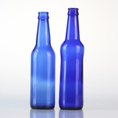 China Empty Flint Embossed Glass Beer Bottle 375ml 1L for sale