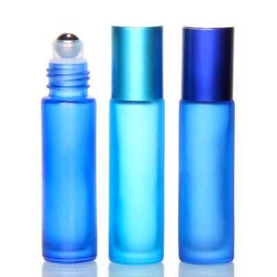 China Botella de cristal de 30 ml de piedra preciosa con rodillos de perfume vacío en venta