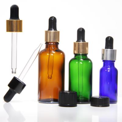 China Essential Oil Amber Eye Dropper Bottles glass tincture bottles 15ml 20ml for sale