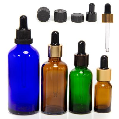 China Green Blue 50ml 100ml Dropper Bottle Cosmetic Packaging ODM for sale