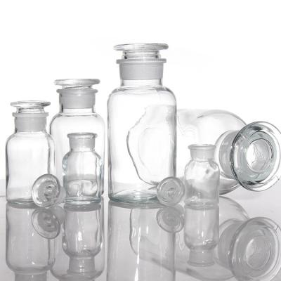 China OEM Small Glass Reagent Bottles Apothecary Medicine Jars Bulk for sale