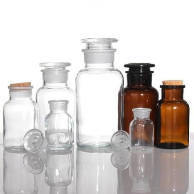 China Brown Amber Glass Reagent Bottles for Pharmacy Apothecary 125ml for sale