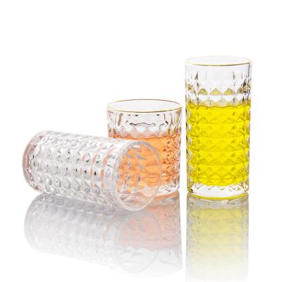 China Copo de bebidas sem chumbo de vidro de uísque gravado em cristal à venda