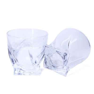 China 300ml Spiral Old Fashioned Glass Whisky Cups Tumbler ODM for sale