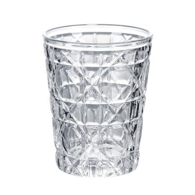 中国 10オンス モダン飲料グラス 水晶ウイスキーグラス 彫刻杯 販売のため